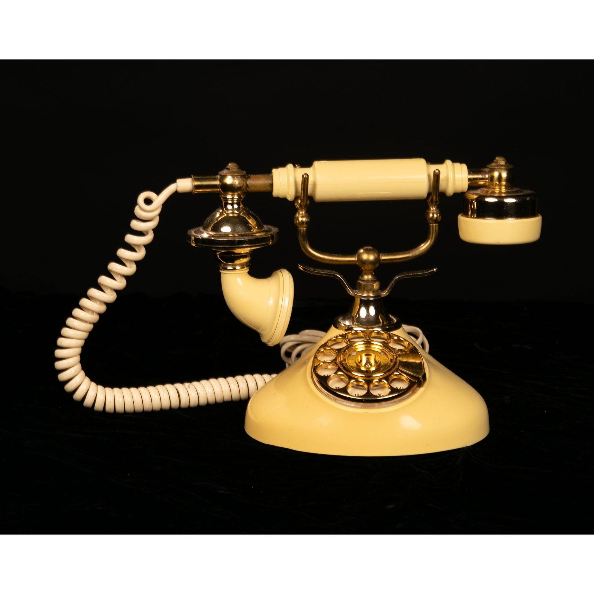 Vintage 1979 Rotary Phone Made in Korea Yellow Pillow Talk Model