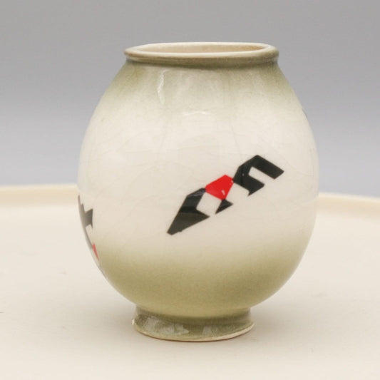 Vintage Montana Made Native American Motif Ceramic Toothpick Holder AS IS