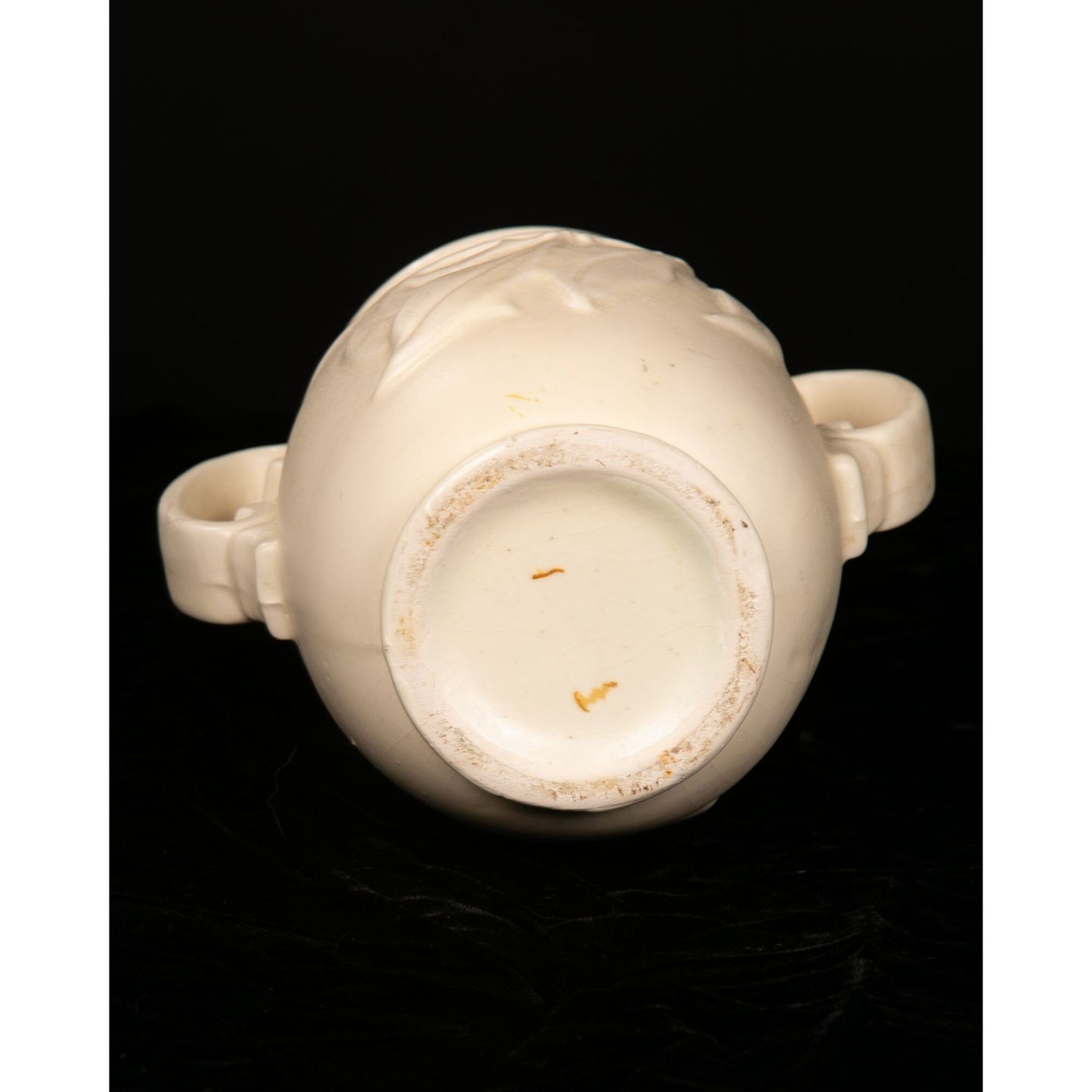 Vintage Hazel Atlas Matte White Ceramic Vase Leaf Motif