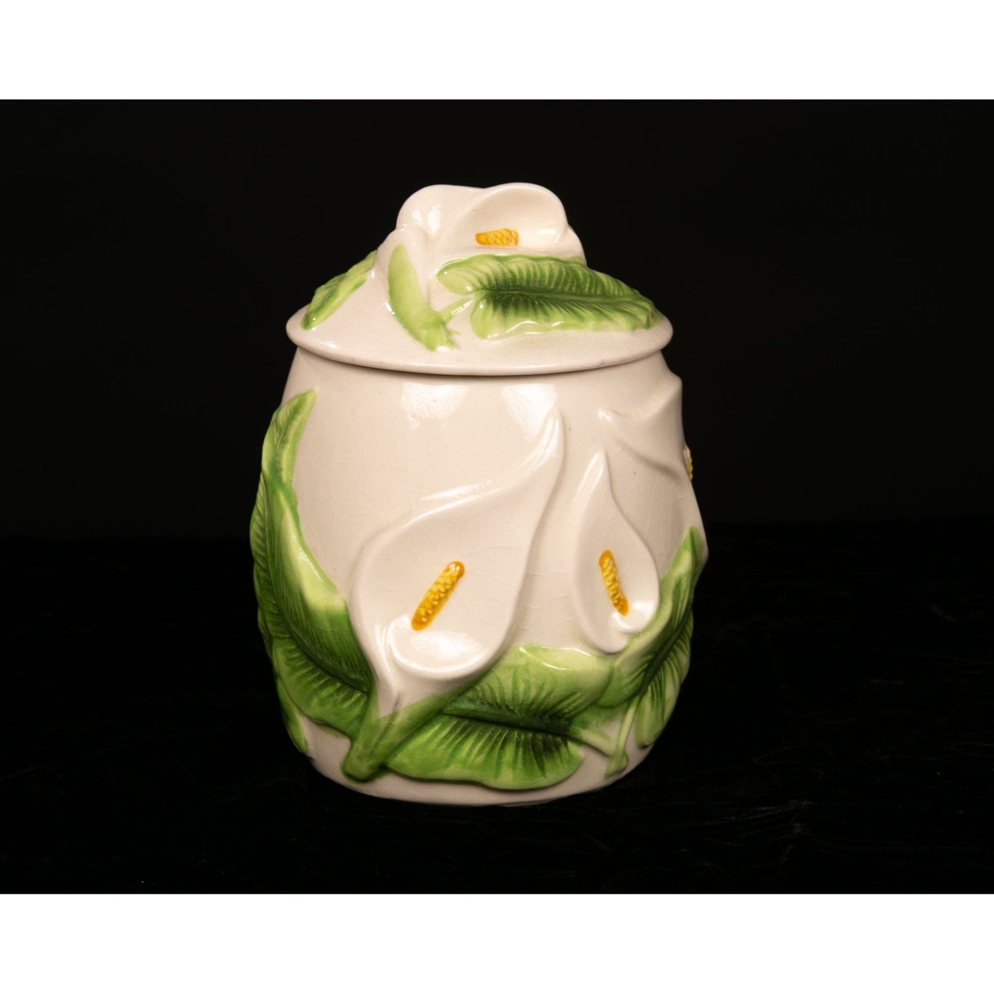 Vintage Ceramica Primavera Italy Lily Biscotti Cookie Jar AS IS