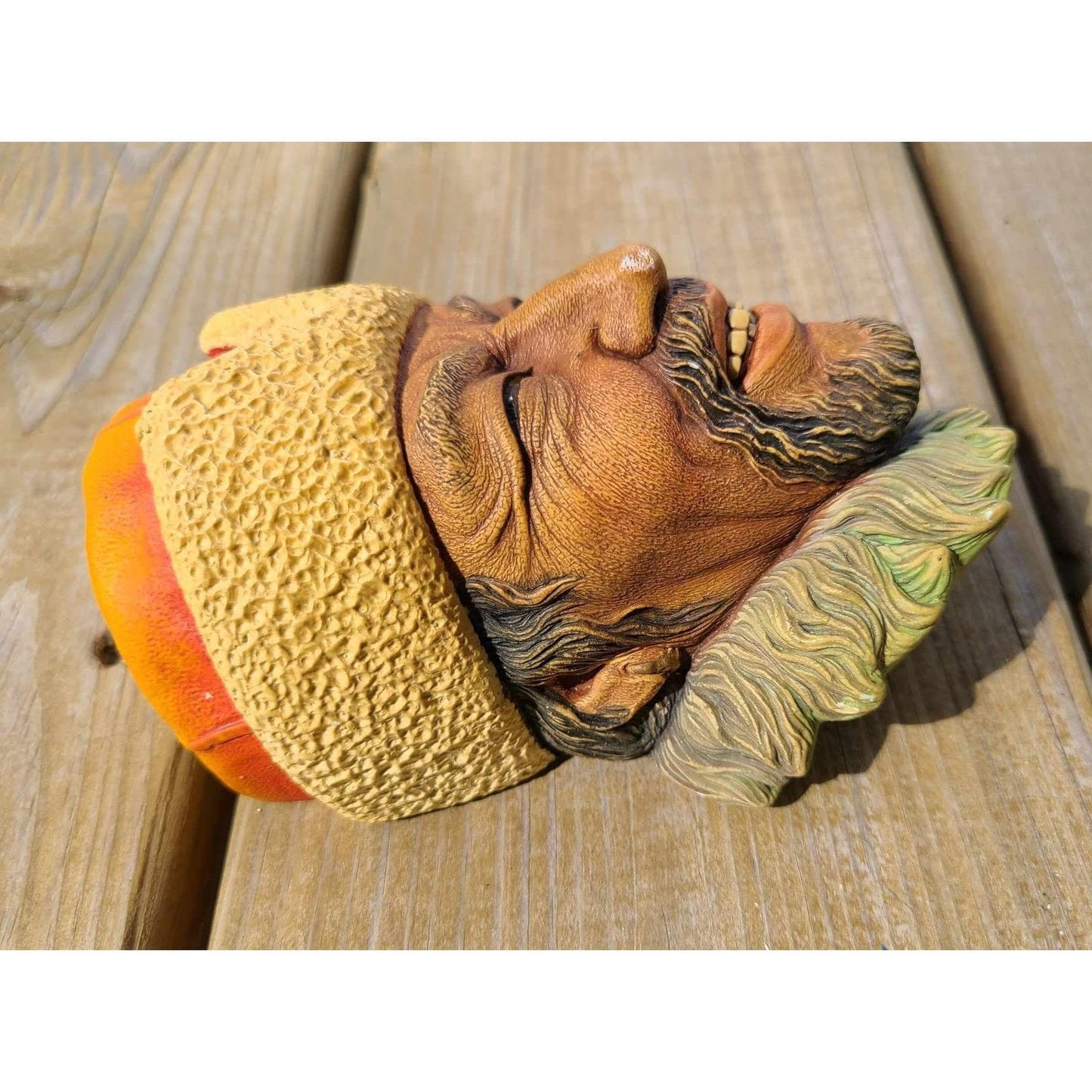Vintage 1966 Himalayan Bossons Head Chalkware Wall Art England Hand Painted