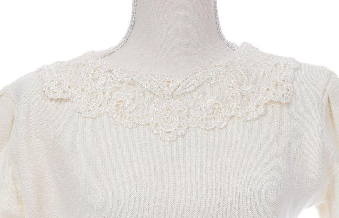Vintage Harold House medium lace collar Knit shirt NEW