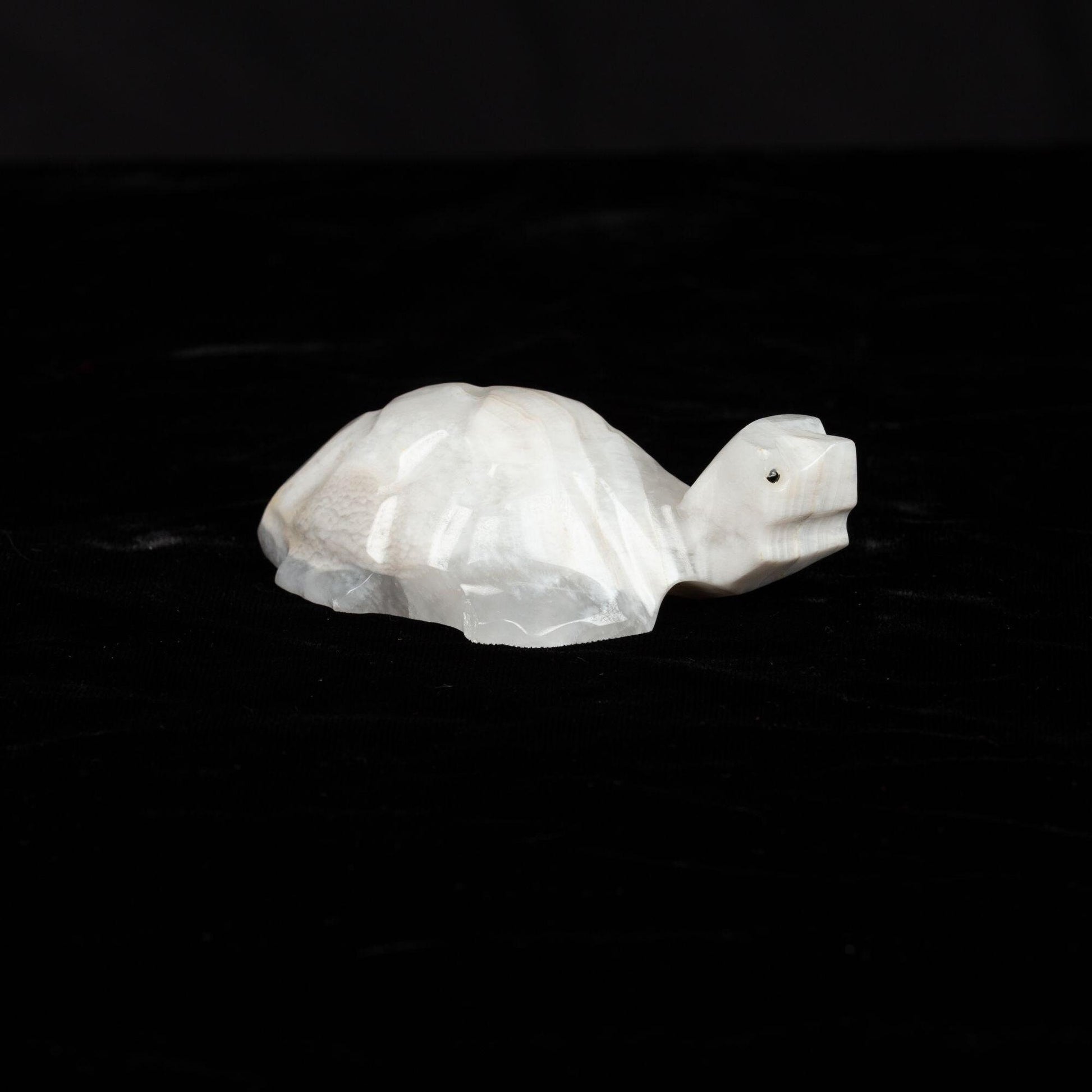 Vintage Mexican Carved Turtle Alabaster Figurine