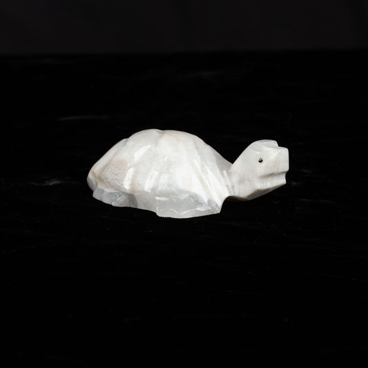 Vintage Mexican Carved Turtle Alabaster Figurine