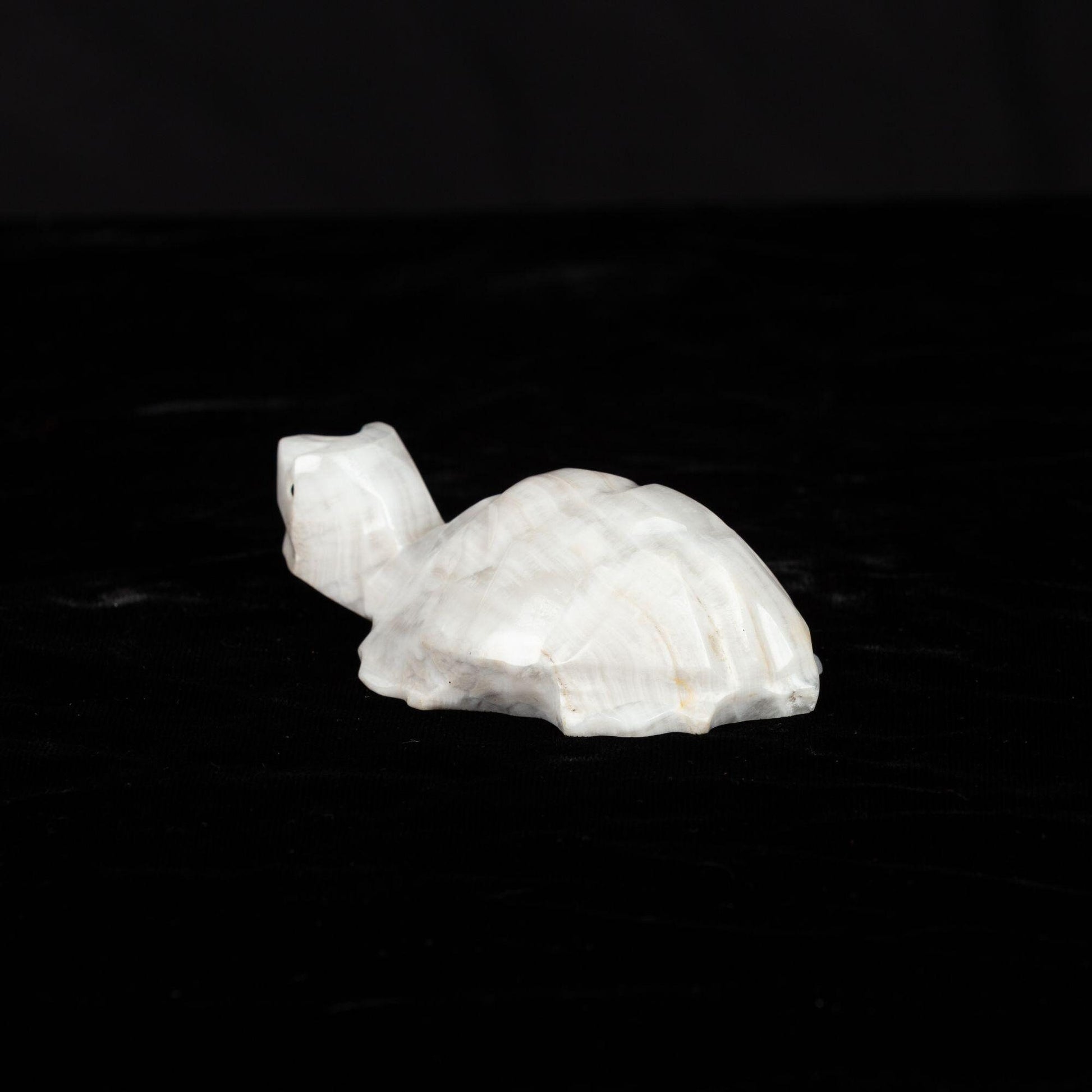 Vintage Mexican Carved Turtle Alabaster Figurine