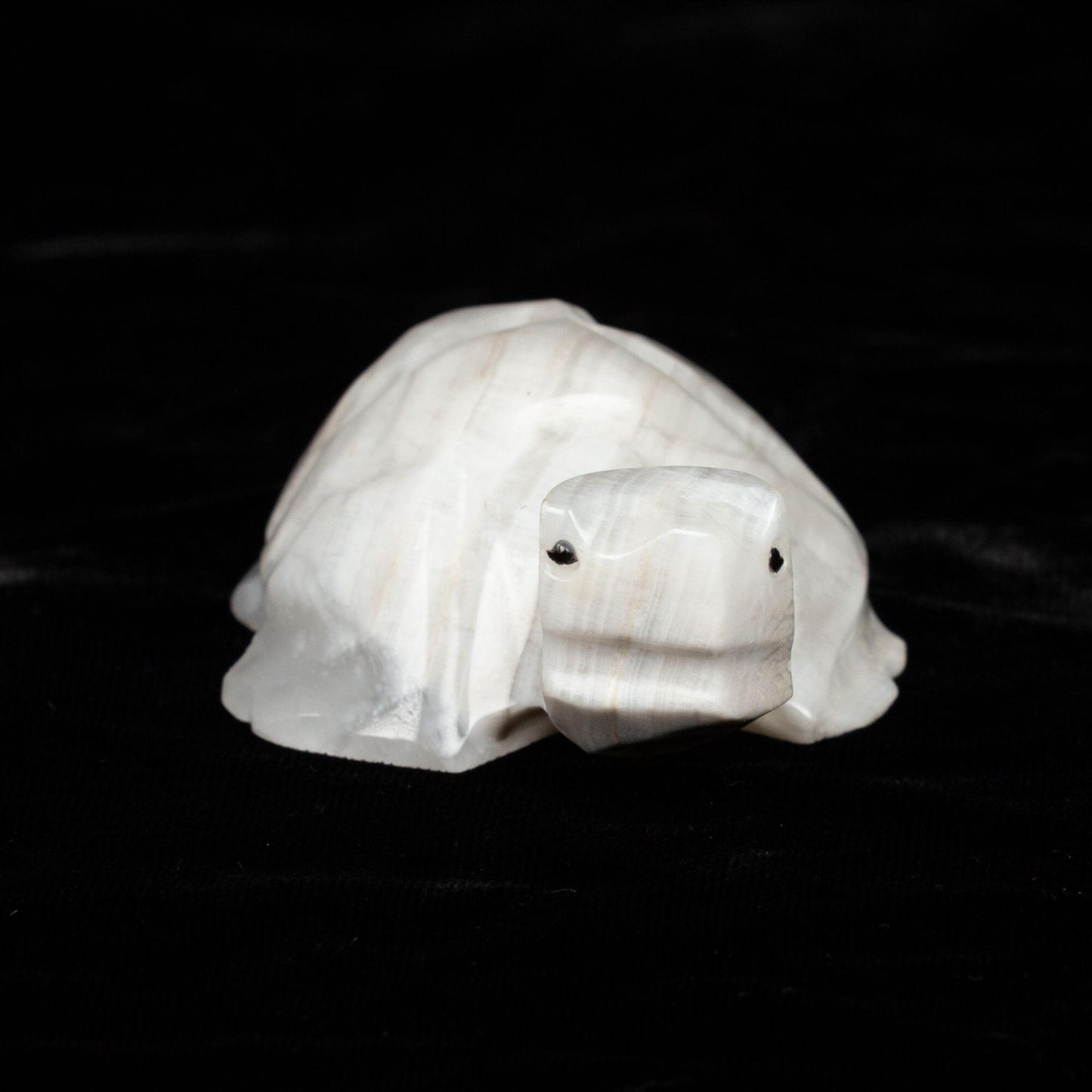 Vintage Mexican Carved Turtle Alabaster Figurine