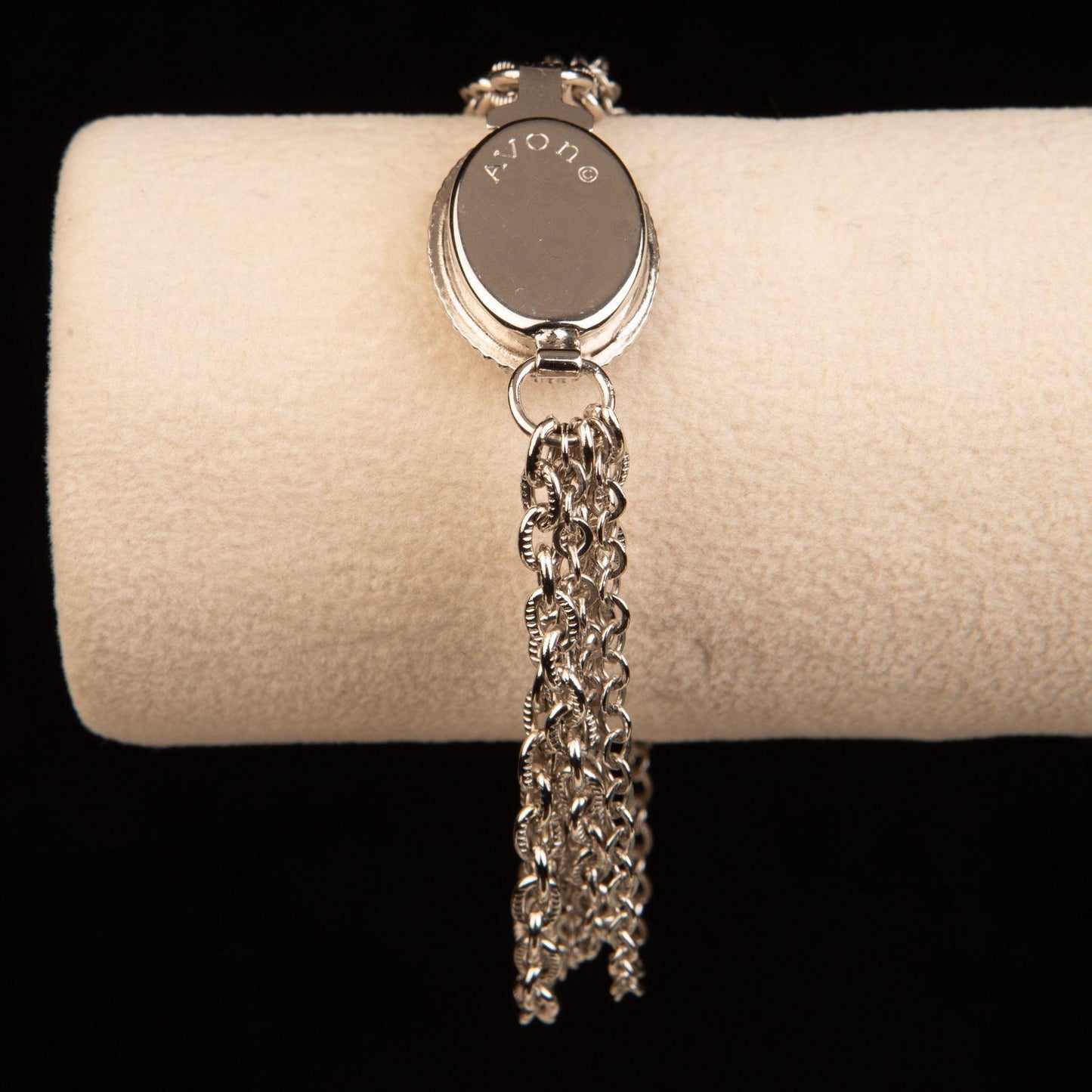 Vintage Avon 4 Strand Silver Toned Bracelet Box Clasp