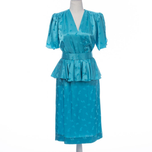 Vintage Leslie Fay new without tags size 6 Peplum Blouse, Skirt, Belt 3 piece set