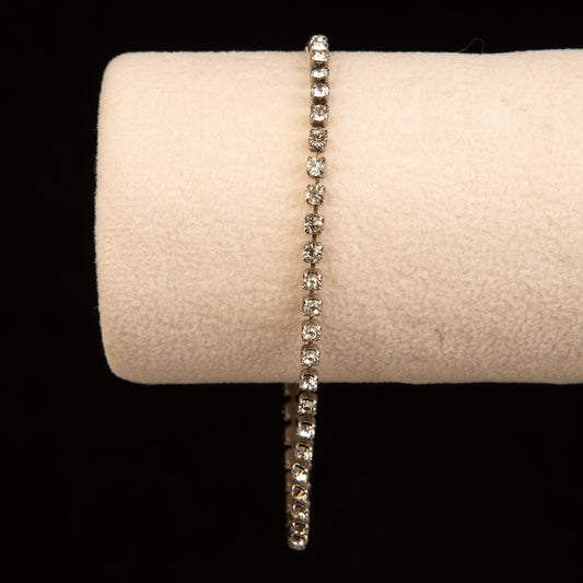 Vintage Tiny Rhinestone Prong Set Bracelet