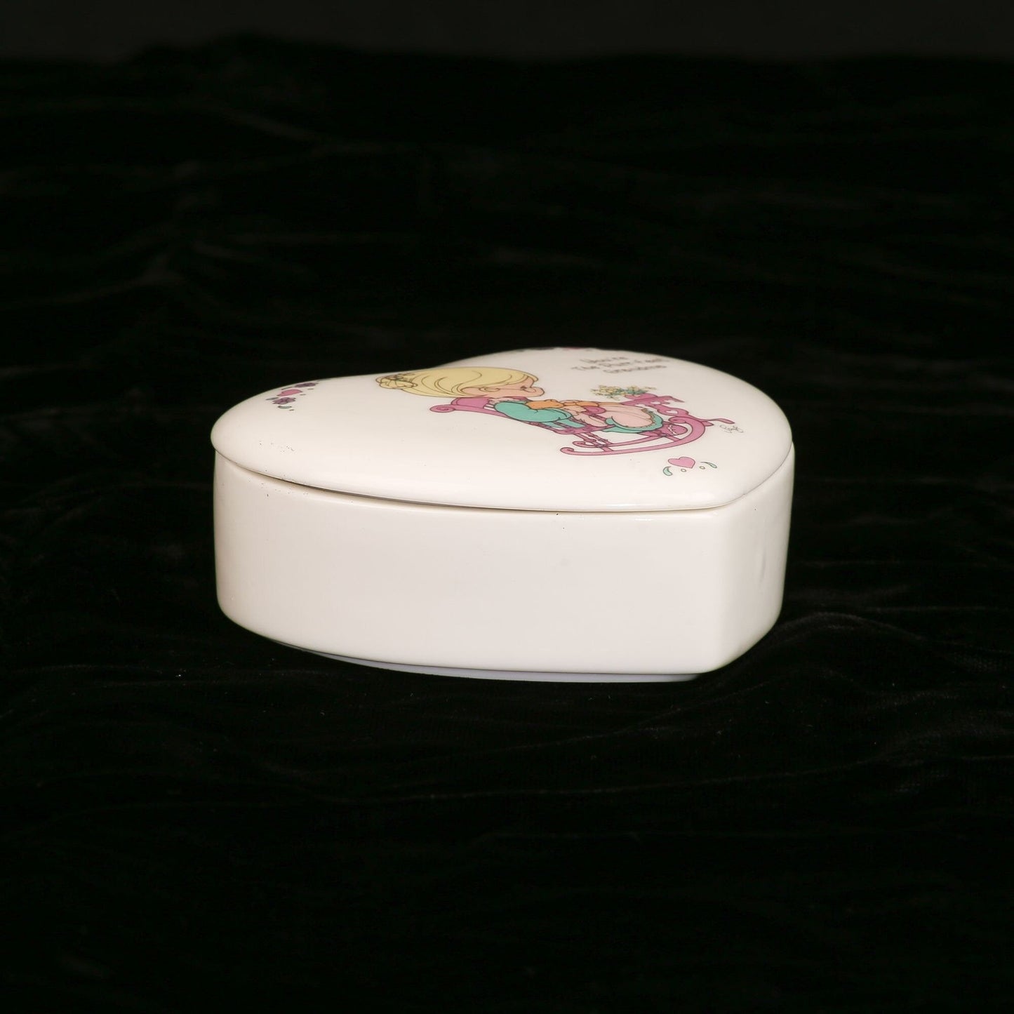 Vintage 1994 Precious Moments Enesco Heart Box Purr-fect Grandma