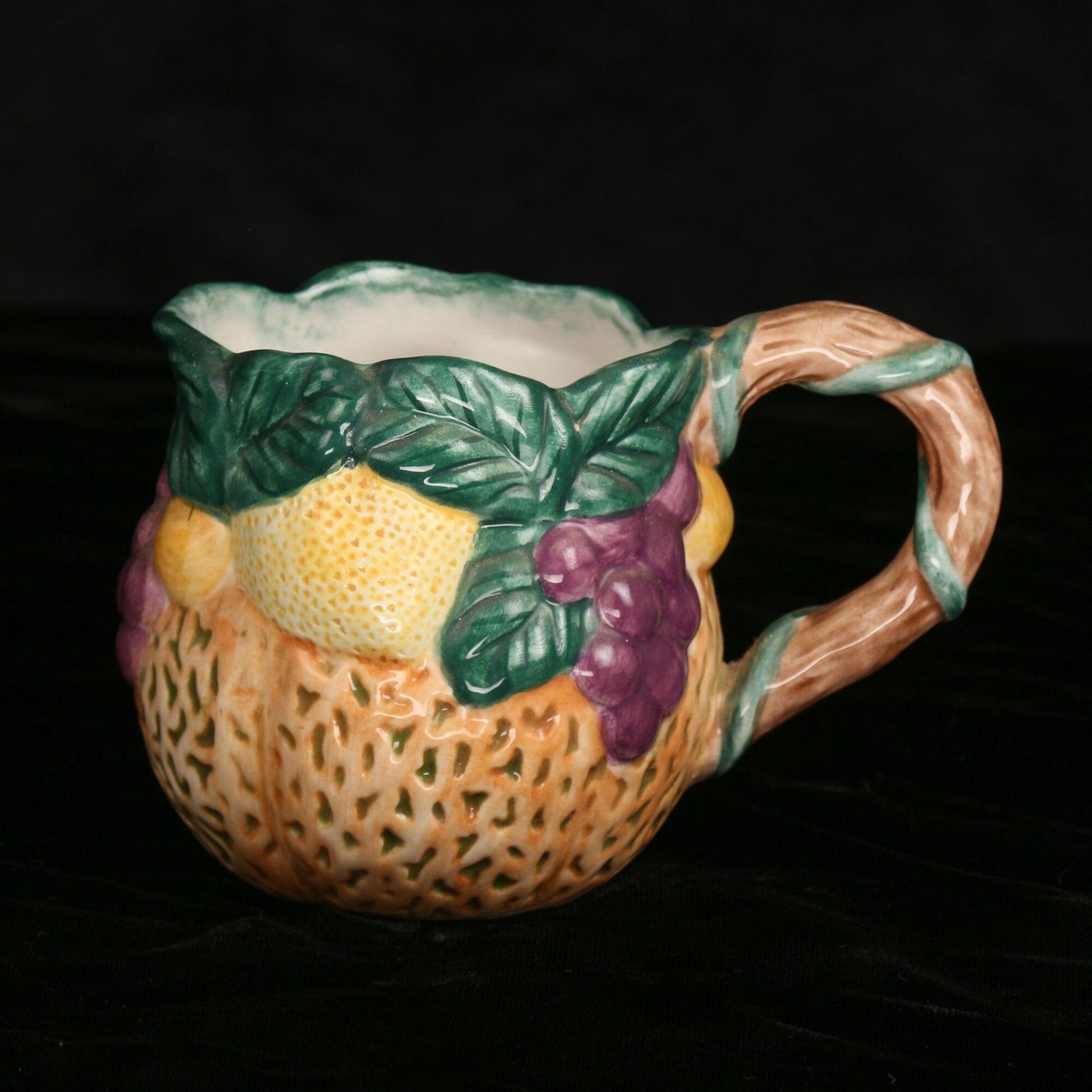 Vintage 1995 Fitz and Floyd Cantaloupe Ceramic Mug