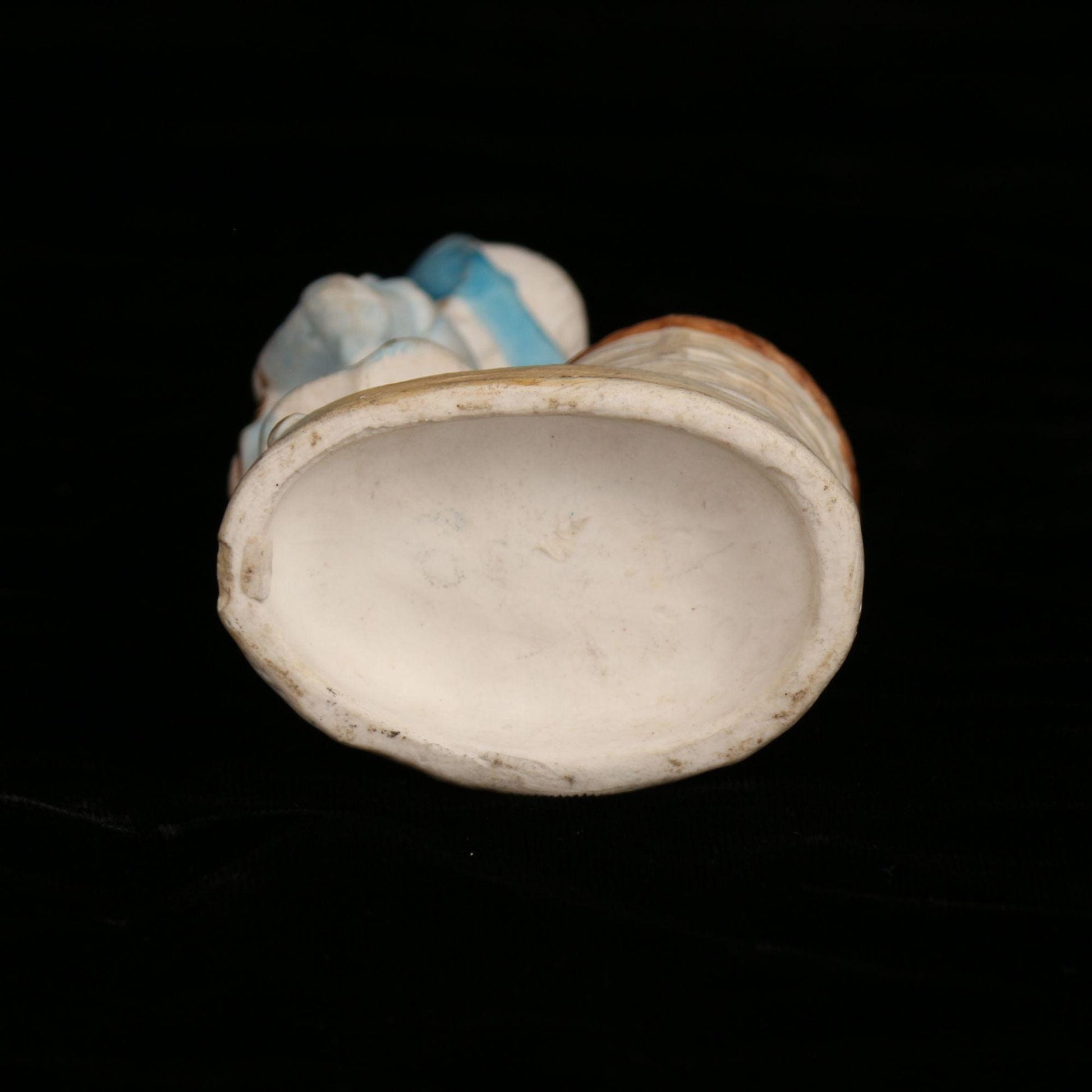 Antique Victorian 1800s Bisque Porcelain Toothpick/Match Holder
