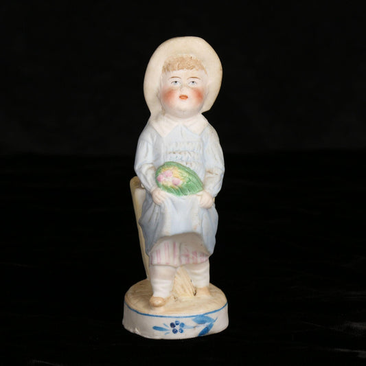 Antique Victorian 1800s Bisque Porcelain Toothpick/Match Holder