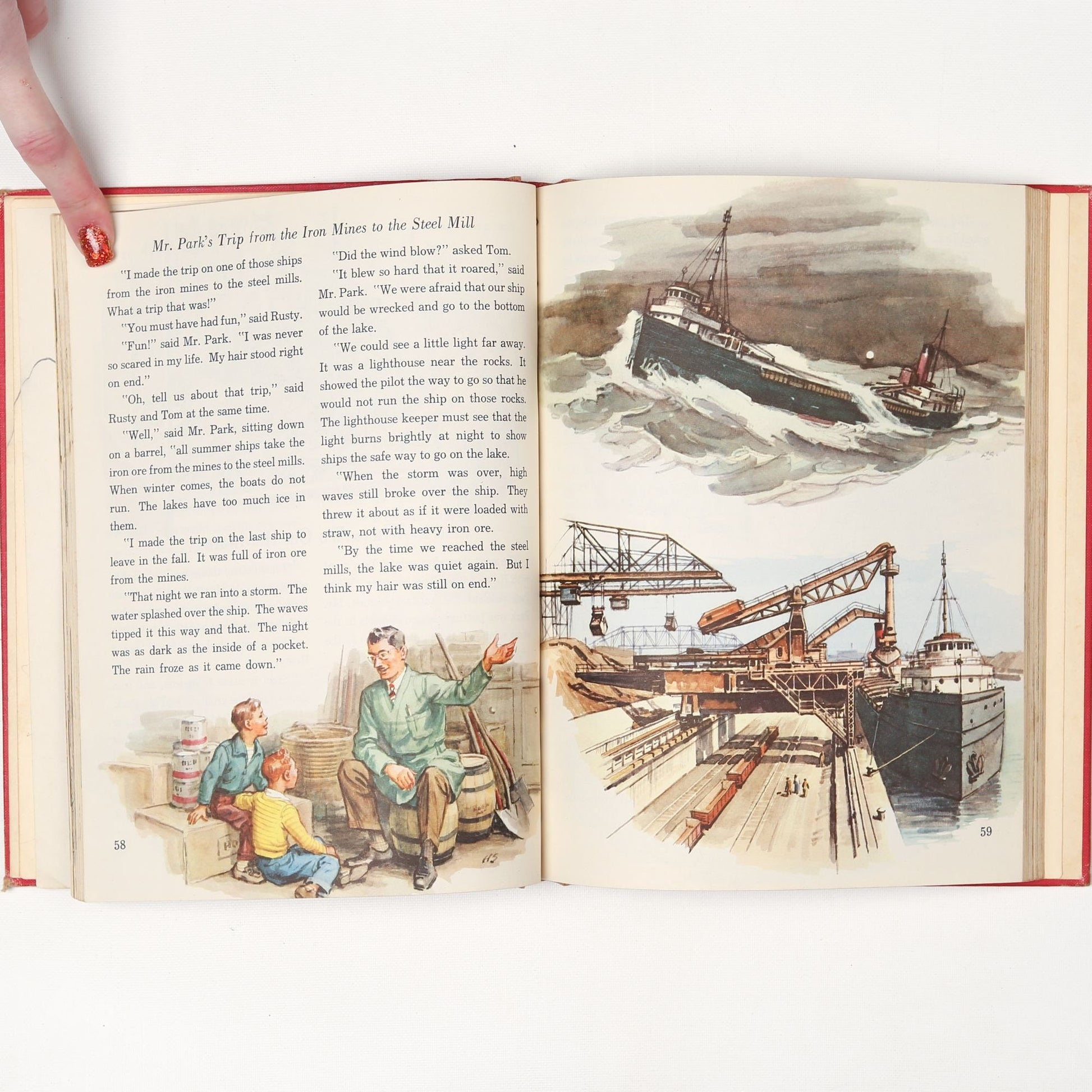 Vintage 1949 Book Your Town and Mine by Eleanor Thomas Grammar School Book