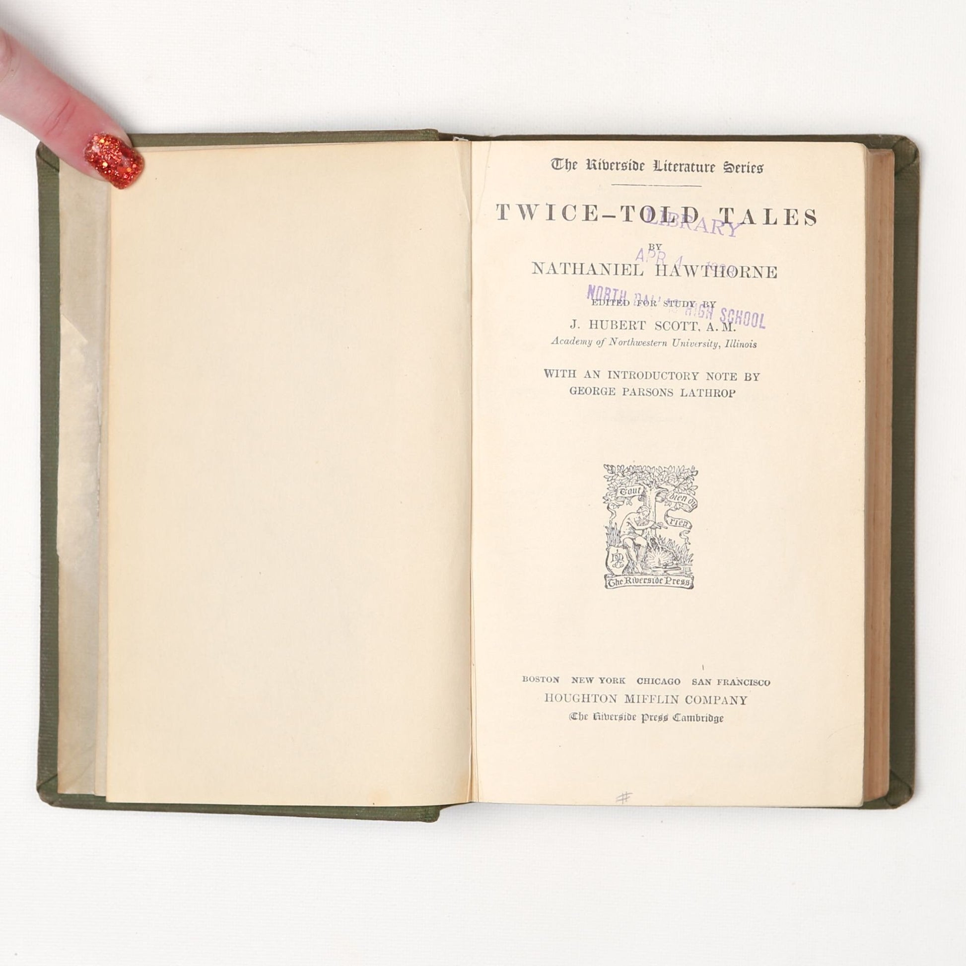 Antique 1907 Book Twice-Told Tales by Nathaniel Hawthorne