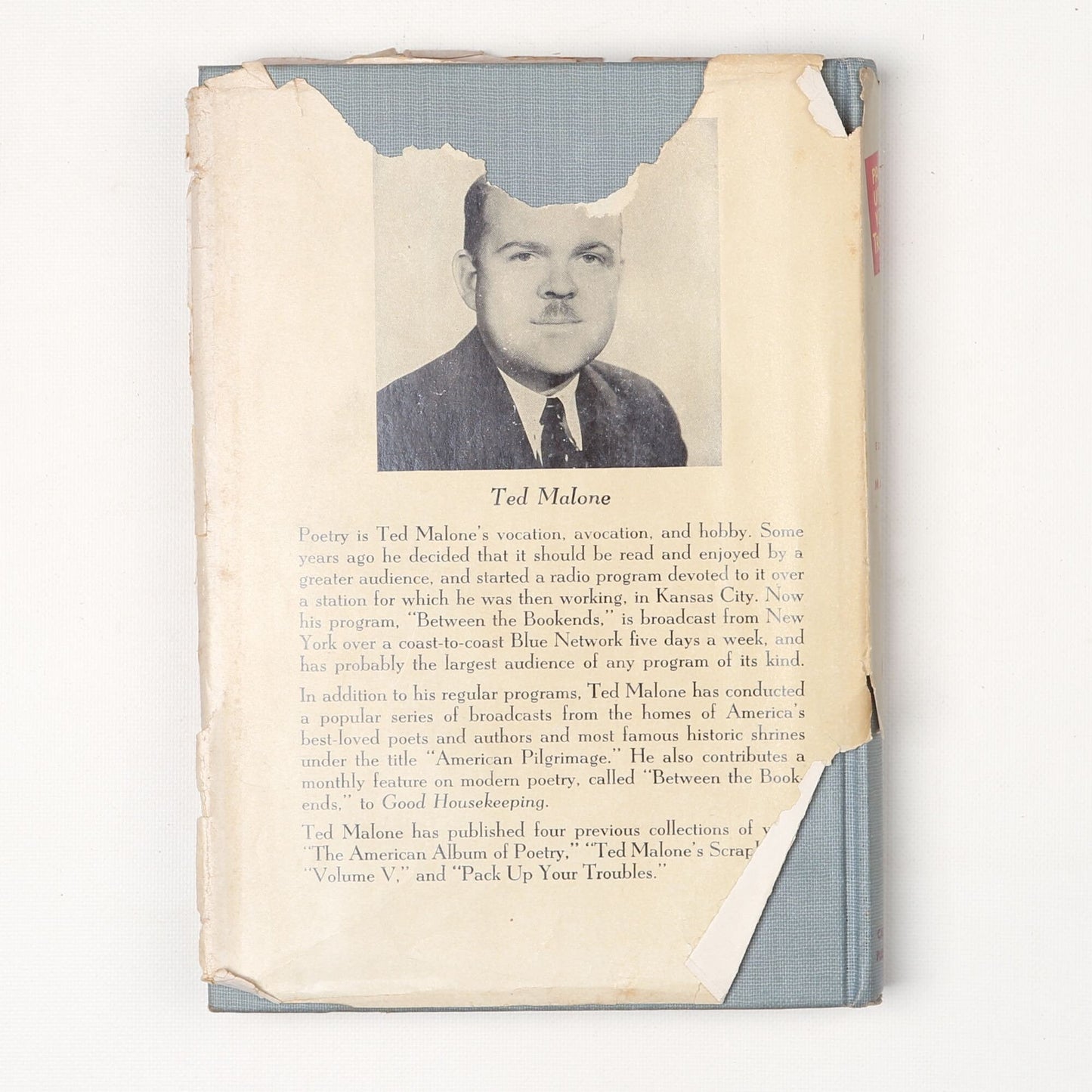 Vintage 1946 Book Pack Up Your Troubles Collection of Verse edited by Ted Malone