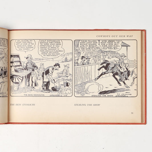 Vintage 1951 Book Cowboys Out Our Way by J.R. Williams