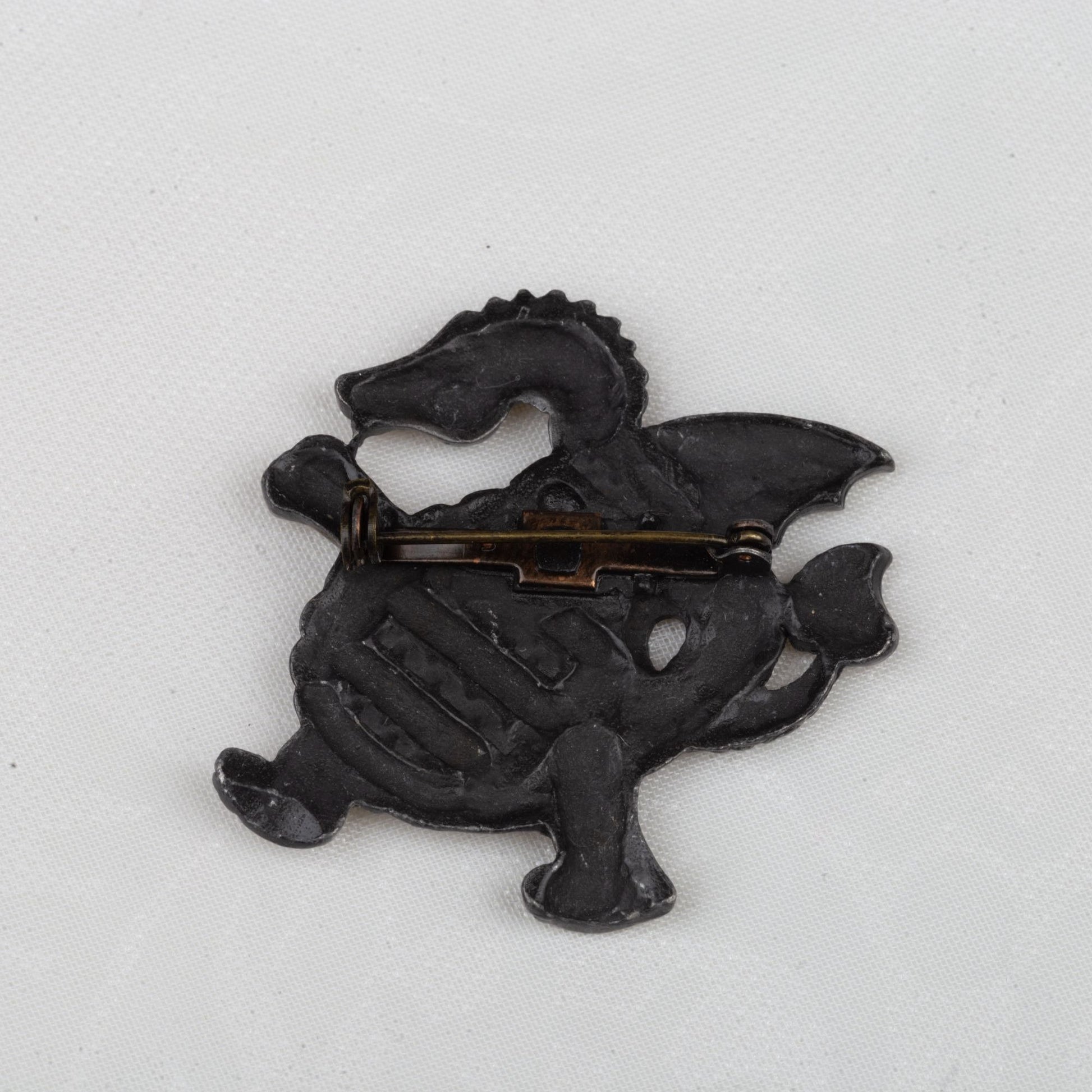 Whimsical Dragon Pewter Brooch