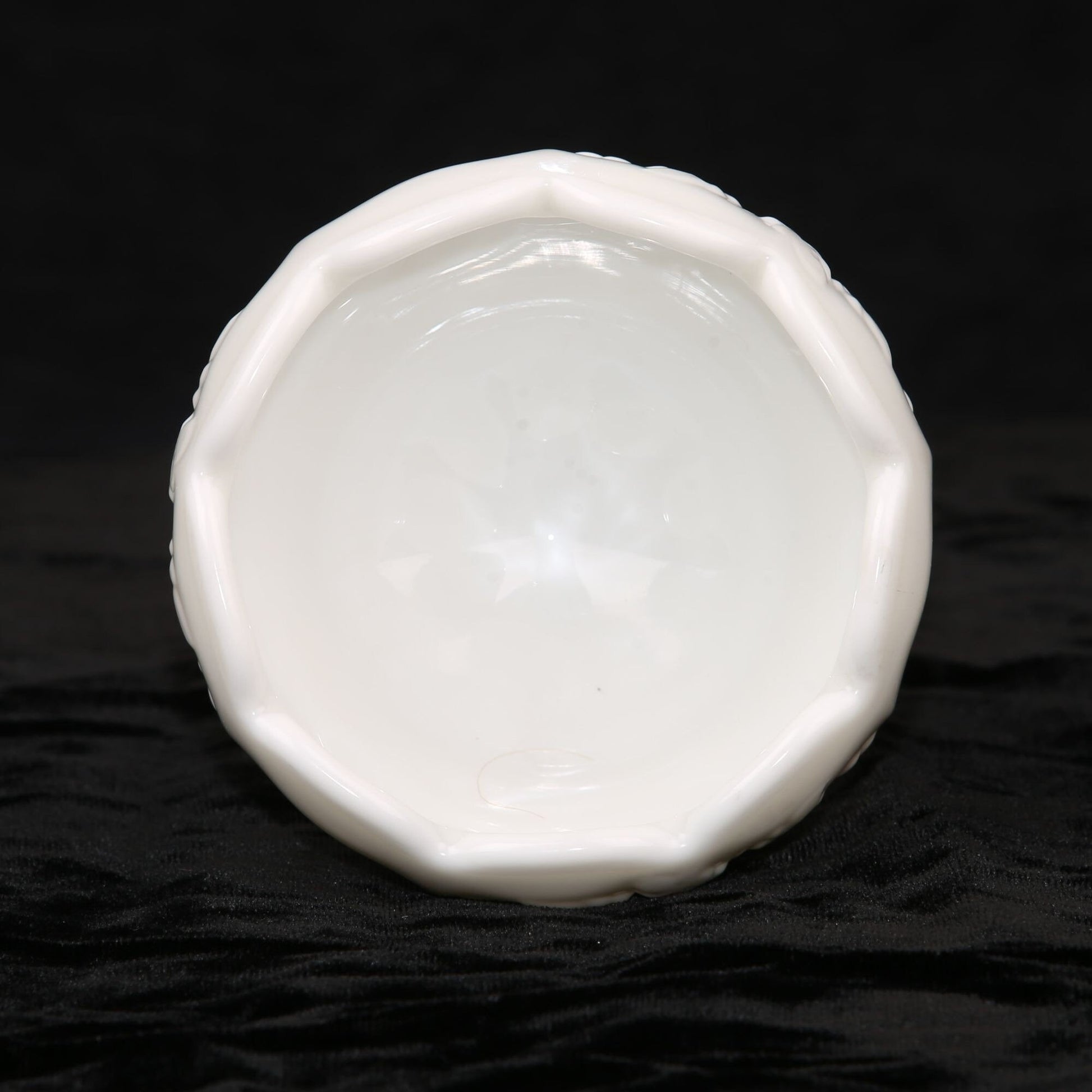 Vintage Westmorland Glass Milk Glass Footed Bowl Grape Pattern