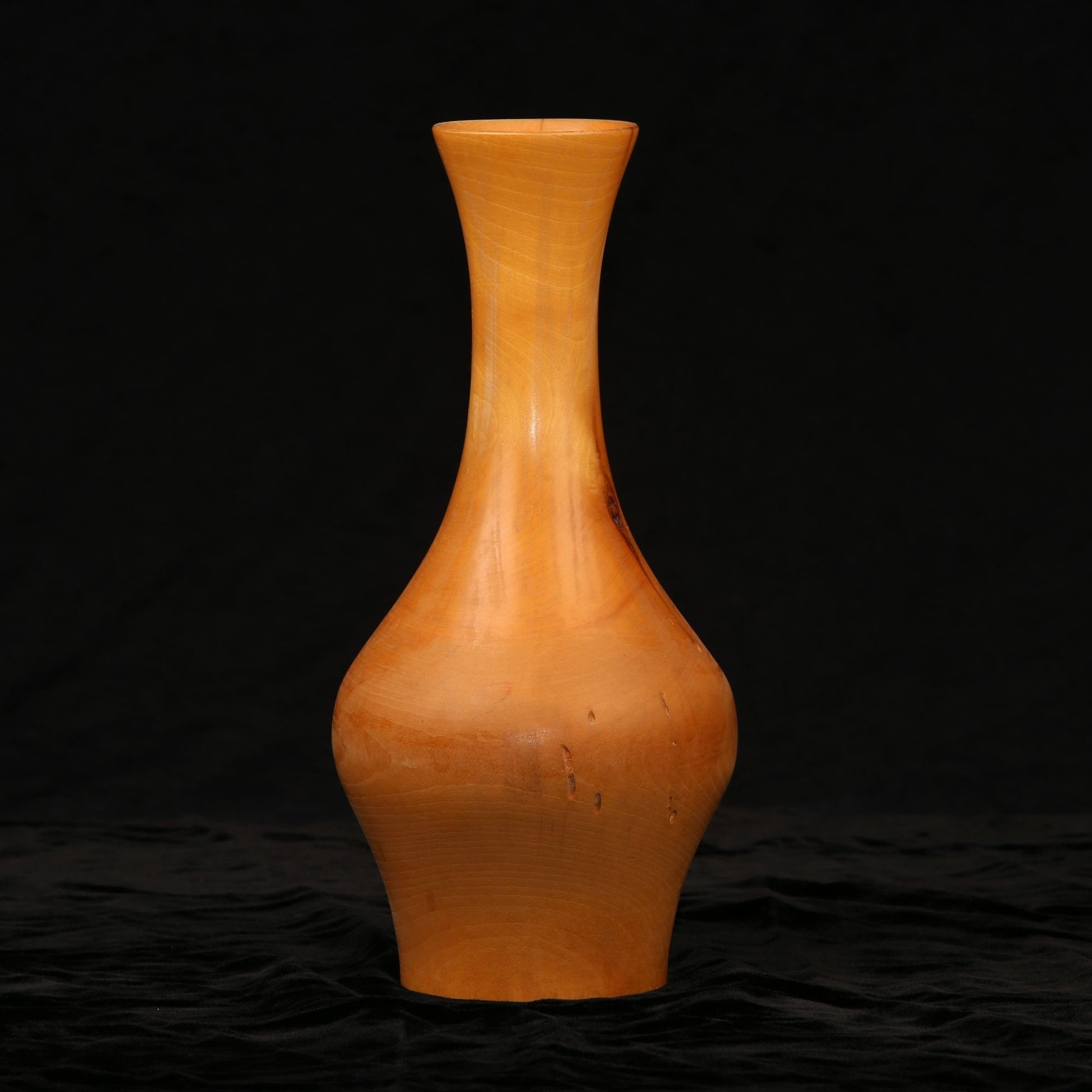 Vintage Wooden Hand Carved Vase Signed by Artist William Meschke of Minnesota