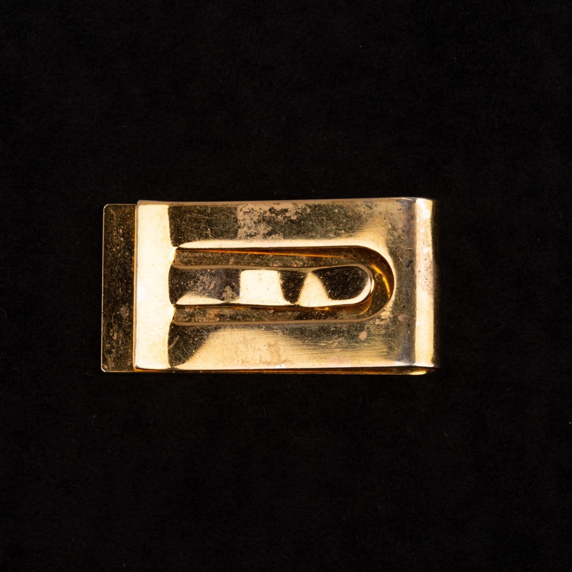 Vintage 1985 Baron Enamel Eagle USA Money Clip Gold Toned