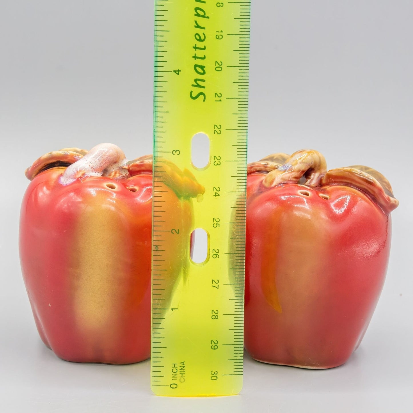 Ceramic Red Apples Salt and Pepper Shakers Set Fall Decor