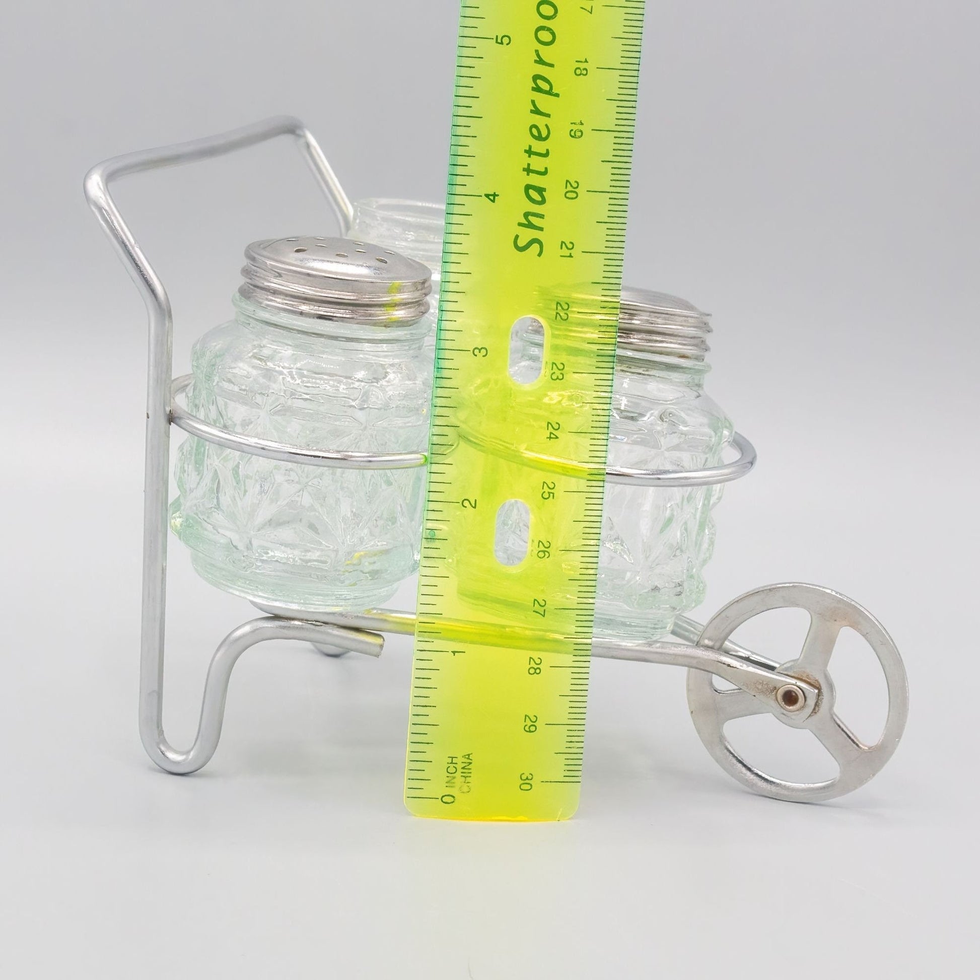 Vintage Salt and Pepper Shaker Set in Wheelbarrow