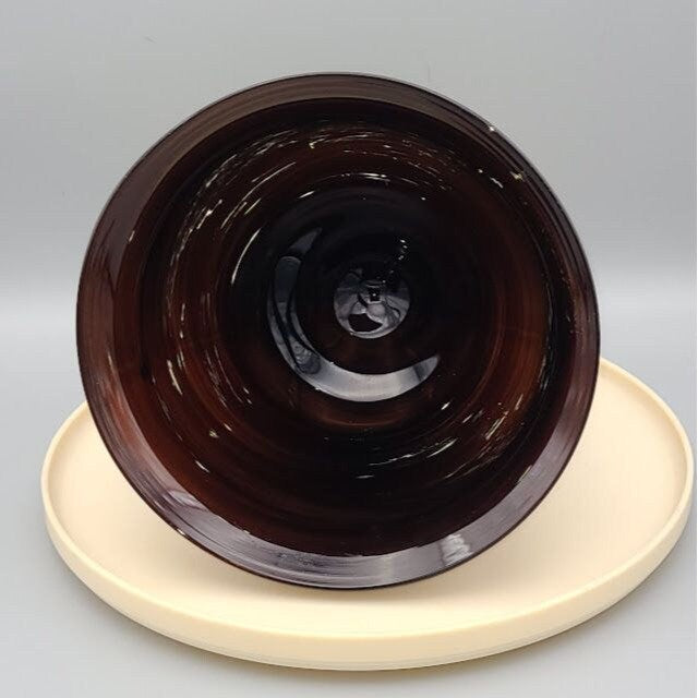 Hand Blown Glass Giltter Swirl pot or Console Bowl
