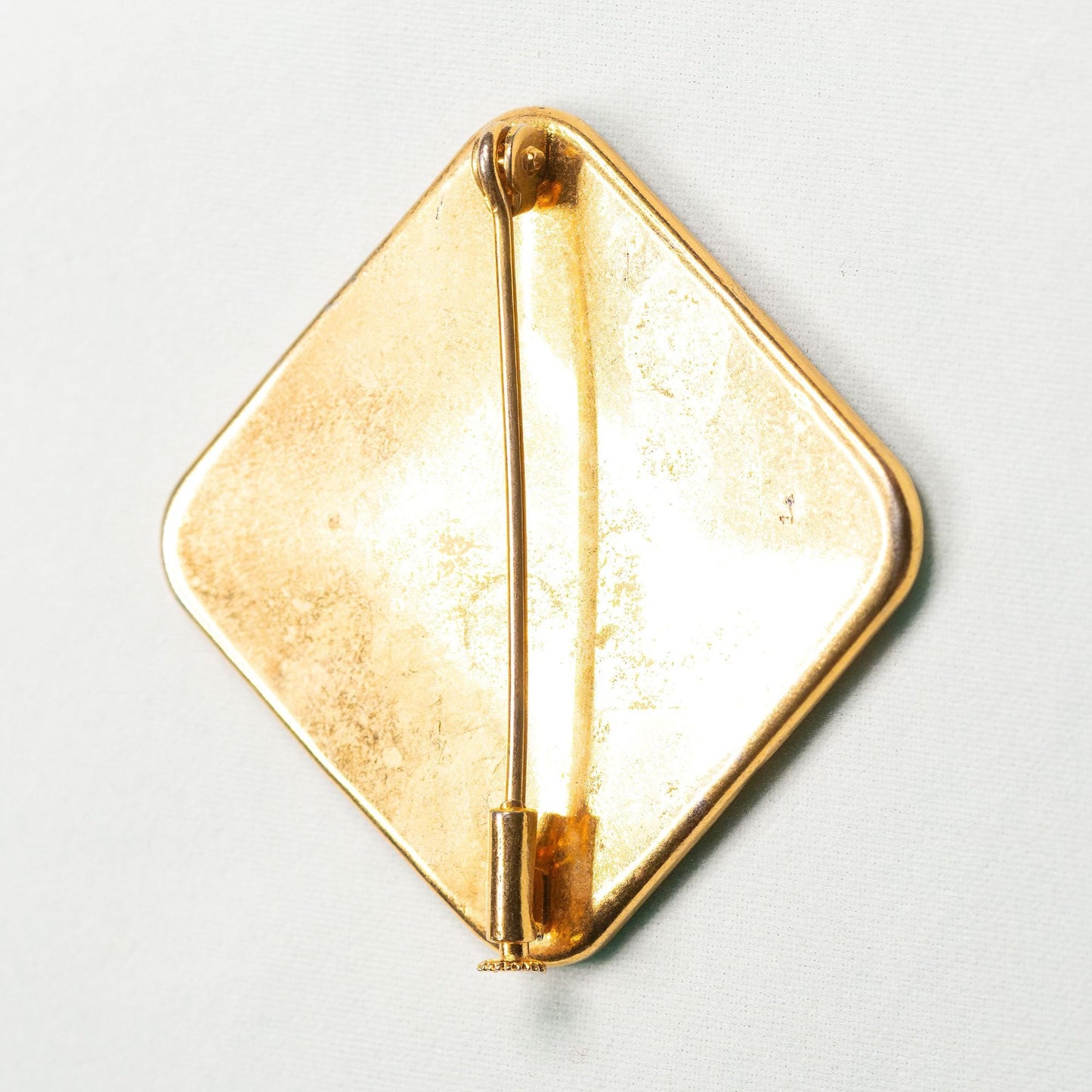 Vintage Spanish Damascene Gold Toned Brooch