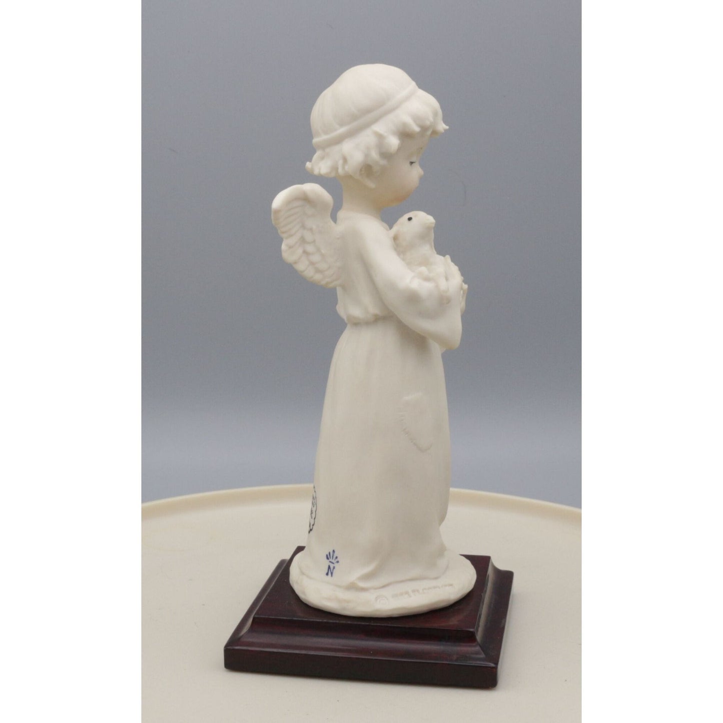 Vintage Guiseppe Armani Statue Signed Made in Italy Little Angel With Lamb no 0622