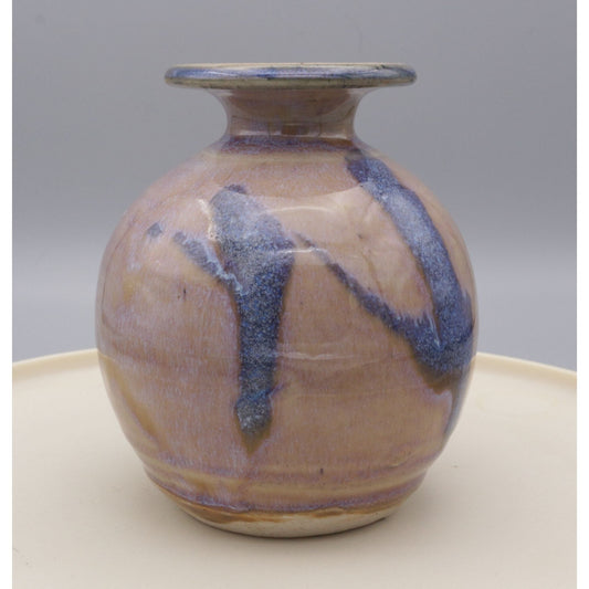 Rob Grimes Tested by Fire Pottery Signed Stoneware Vase Small Art Pottery