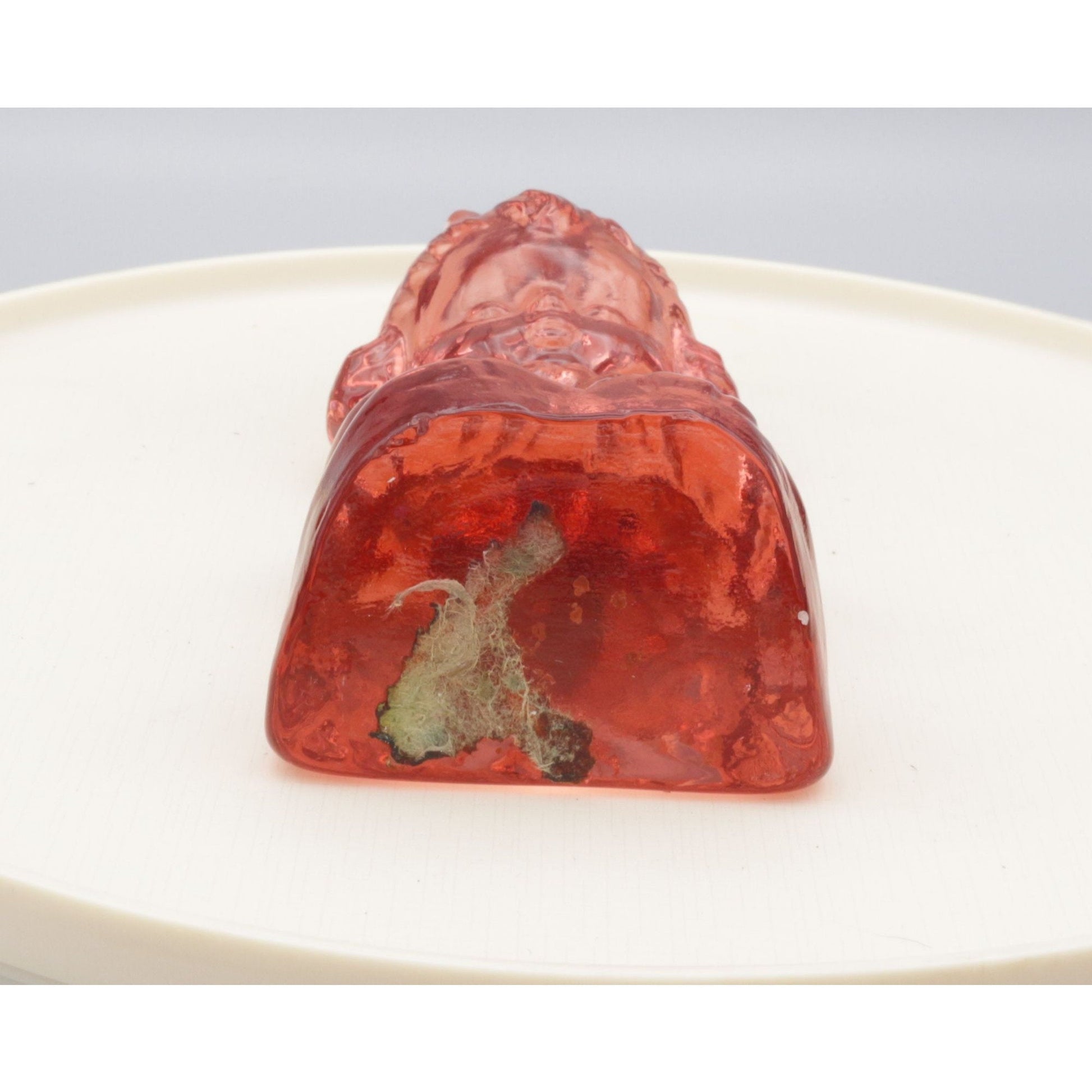 Vintage Pink Glass Praying Child Figurine