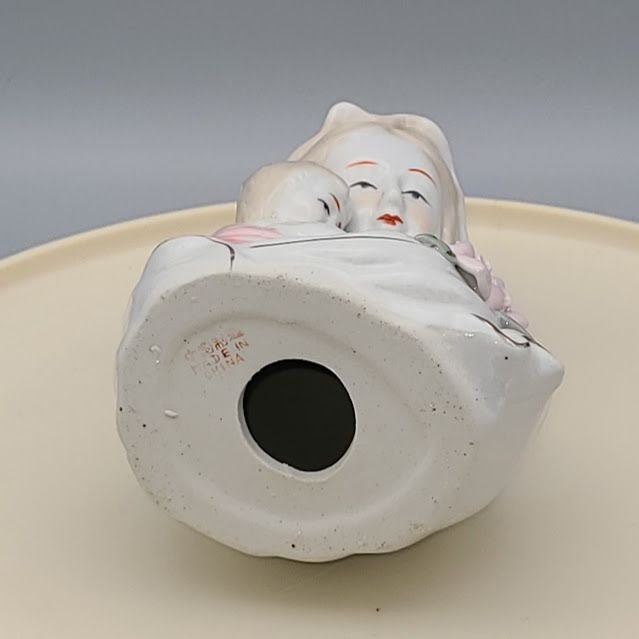 Vintage Mary and Jesus Figural Bust Ceramic Figurine