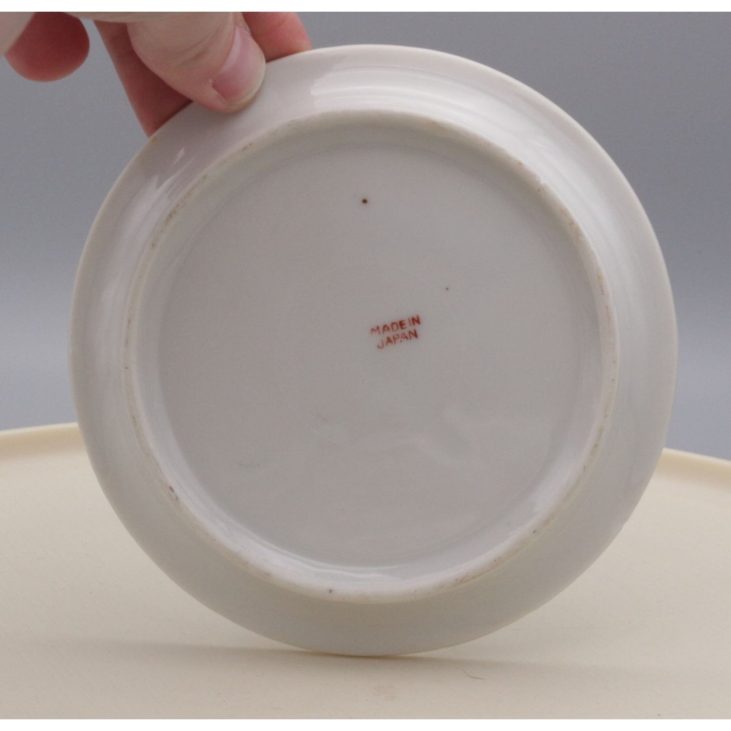 Vintage Doll Plate Ceramic Handpainted Lusterware Miniature Dish Made in Japan