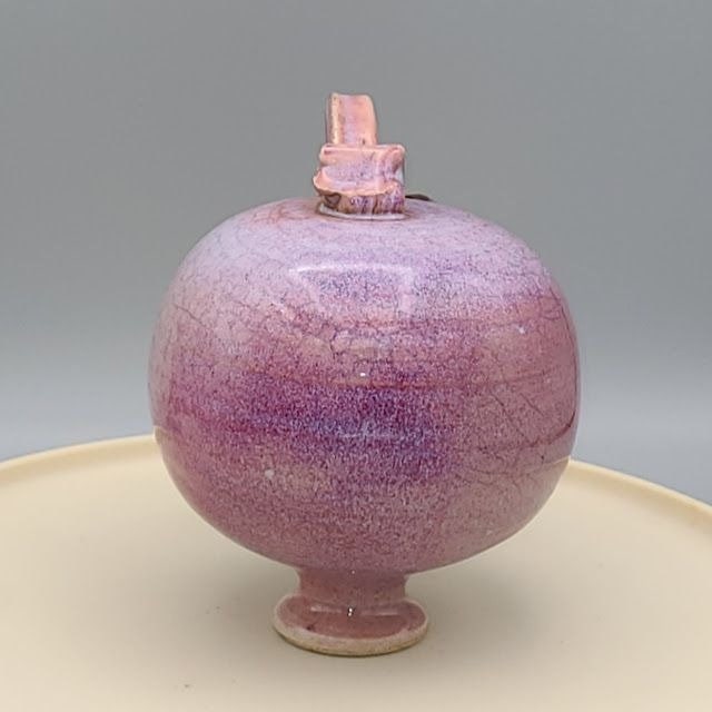 Pink and Purple Hanging Studio Pottery Hand Made