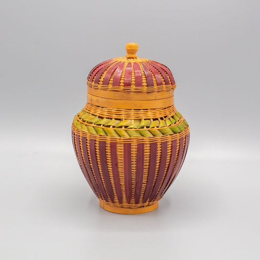 Vintage 1970s Handmade Miniature Basket Made in Peoples Republic of China