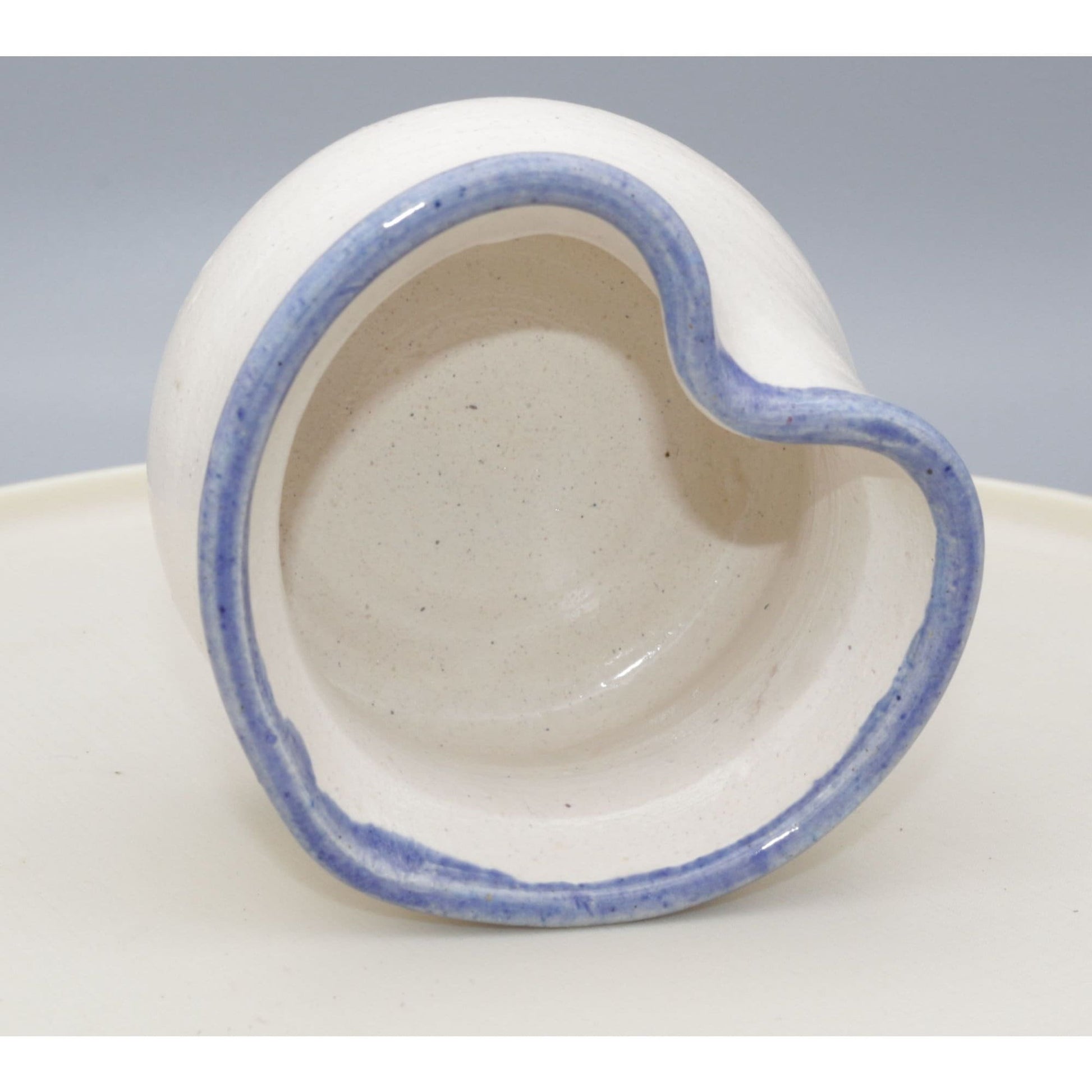 Vintage Signed Studio Pottery Stoneware Heart-shaped Bowl Signed MK