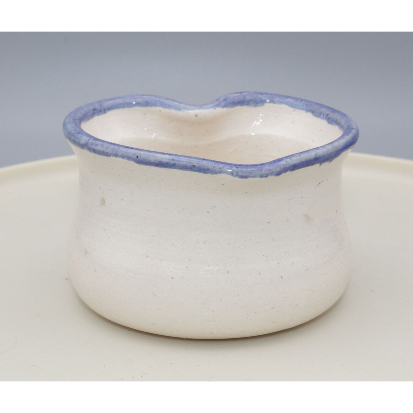 Vintage Signed Studio Pottery Stoneware Heart-shaped Bowl Signed MK