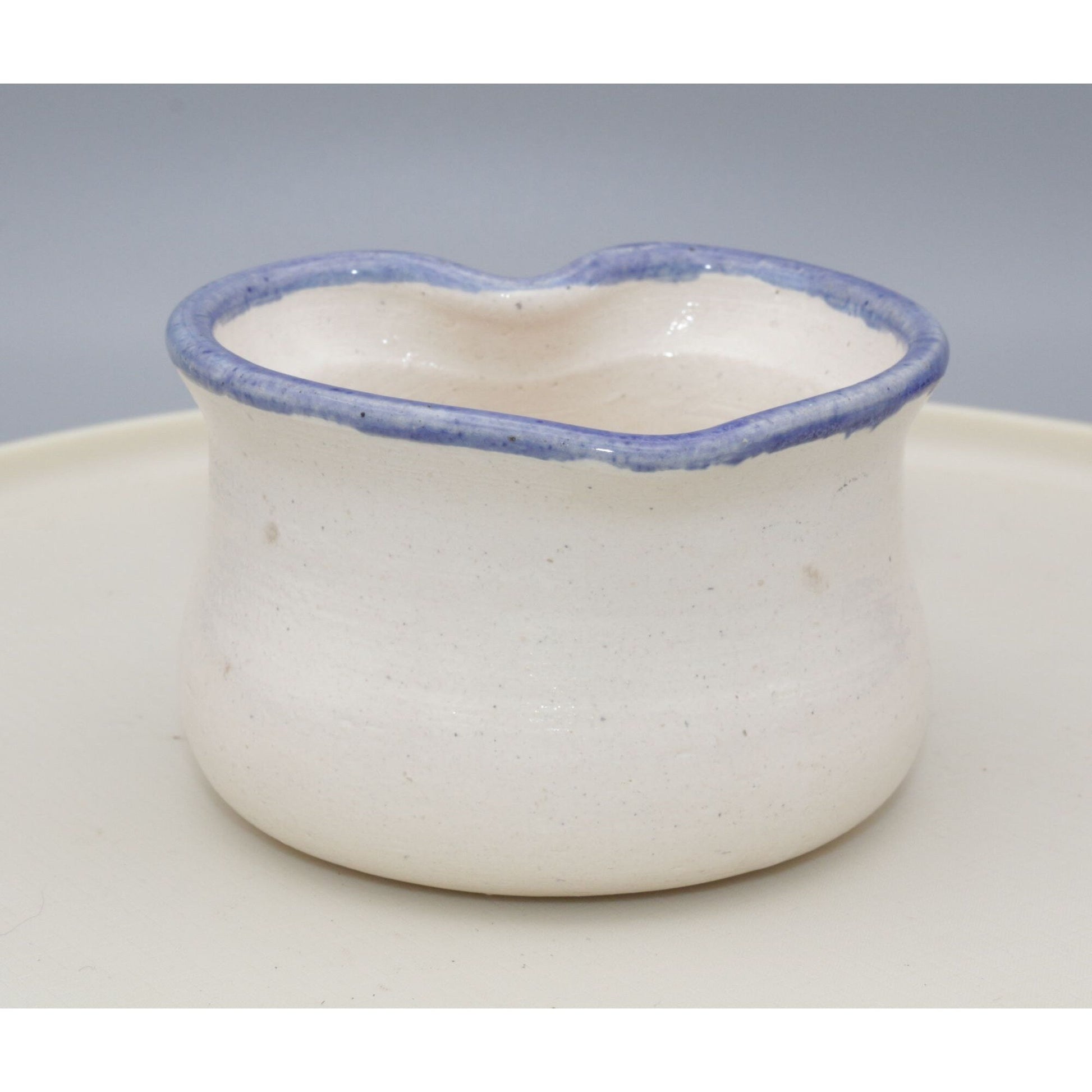 Vintage Signed Studio Pottery Stoneware Heart-shaped Bowl Signed MK