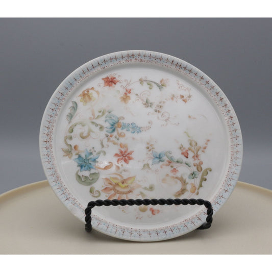 Antique 1890s Victorian Hand Painted Haviland Limoges Footed Dish Floral AS IS