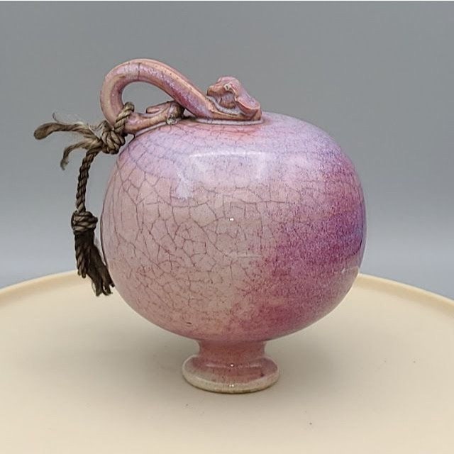 Pink and Purple Hanging Studio Pottery Hand Made