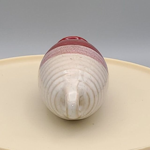 Red and White Hanging Studio Pottery Decoration Hand Made