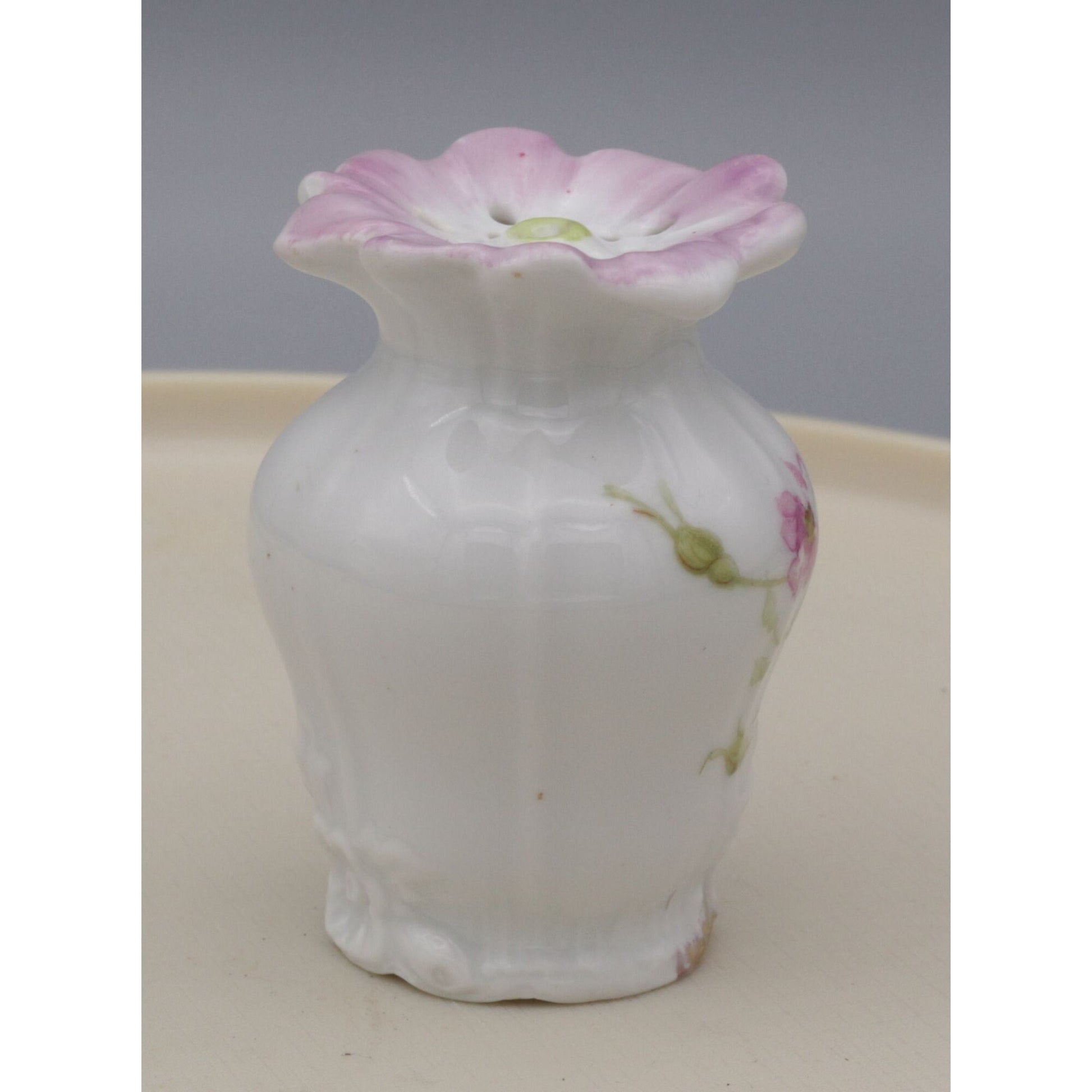 Vintage Floral Porcelain Salt Shaker Figural Flower Shaped
