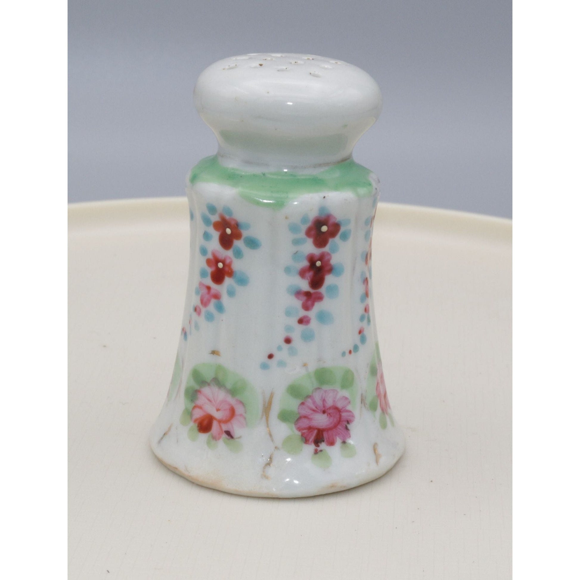 Vintage Hand Painted Ceramic Salt Shaker Floral