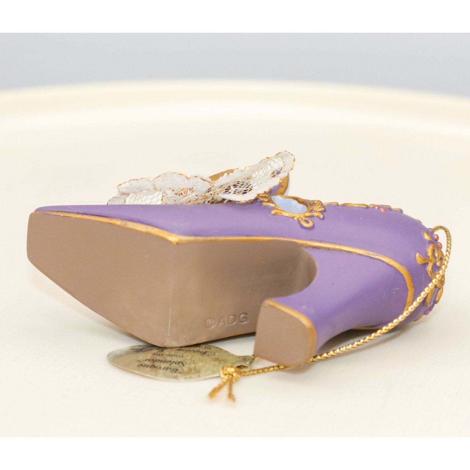 Ashton Drake Baroque Splendor Miniature Shoe Ornament Stepping in Time Collection Heirloom Ornaments