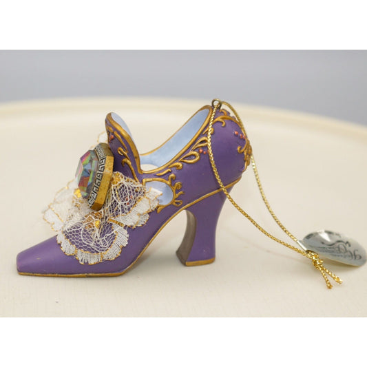 Ashton Drake Baroque Splendor Miniature Shoe Ornament Stepping in Time Collection Heirloom Ornaments