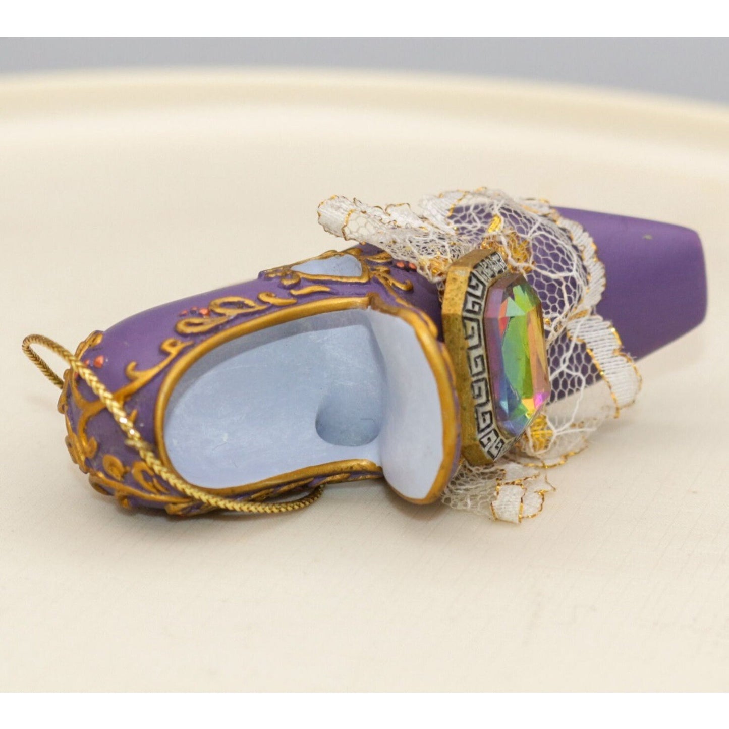 Ashton Drake Baroque Splendor Miniature Shoe Ornament Stepping in Time Collection Heirloom Ornaments