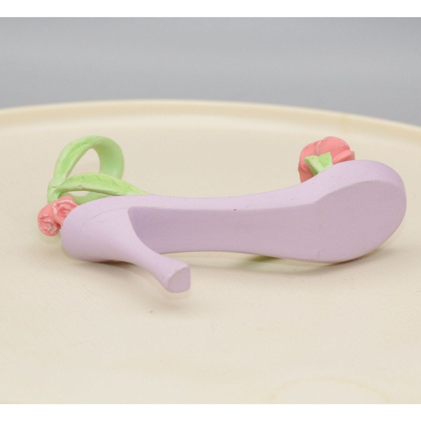 Avon Miniature Shoe Figurine Roses Strappy Sandal Heel AS IS