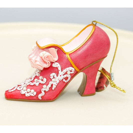 Ashton Drake Miniature Shoe Tudor Rose Heirloom Ornament Stepping in Time