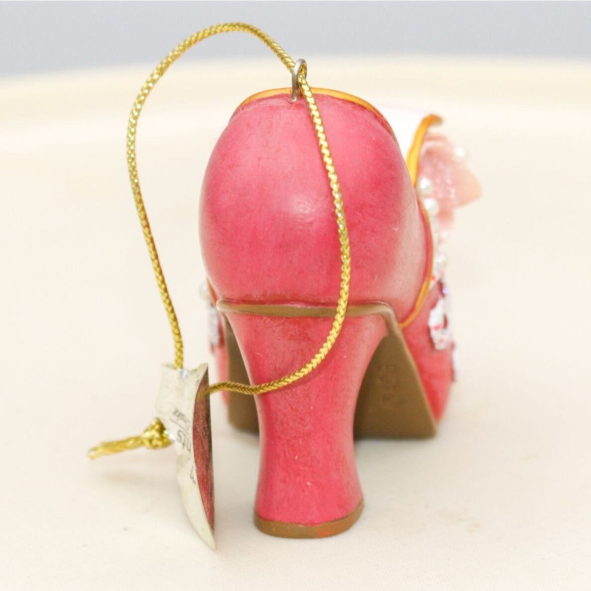 Ashton Drake Miniature Shoe Tudor Rose Heirloom Ornament Stepping in Time